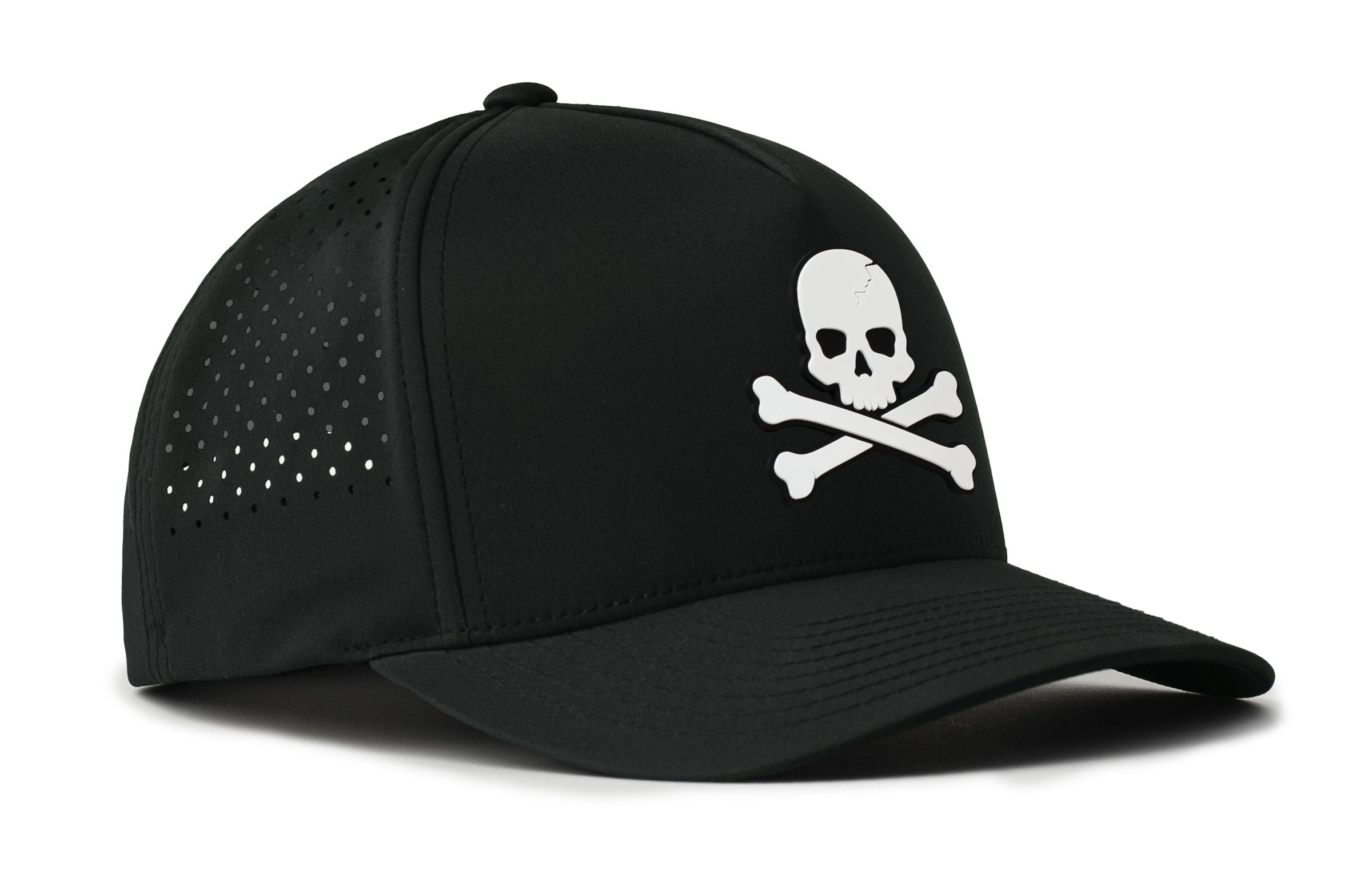 Skull and Crossbones Performance 5-Panel Hat  |  Jolly Roger Flexfit® Snapback