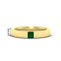 Half Bezel Solitaire Mens Engagement Ring