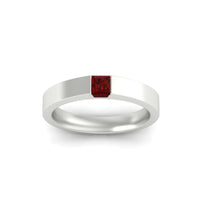 Half Bezel Solitaire Mens Engagement Ring