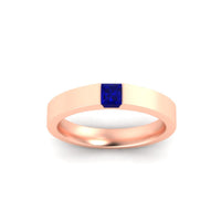 Half Bezel Solitaire Mens Engagement Ring