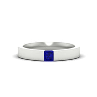 Half Bezel Solitaire Mens Engagement Ring