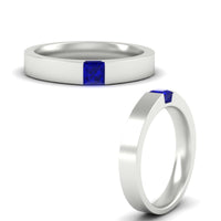 Half Bezel Solitaire Mens Engagement Ring