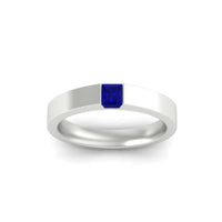 Half Bezel Solitaire Mens Engagement Ring