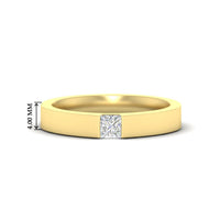Half Bezel Solitaire Mens Engagement Ring