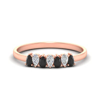 Half Carat 7 Stone Wedding Band Diamond Teardrop