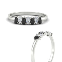 Half Carat 7 Stone Wedding Band Diamond Teardrop