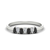 Half Carat 7 Stone Wedding Band Diamond Teardrop