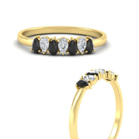 Half Carat 7 Stone Wedding Band Diamond Teardrop