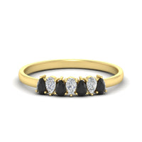 Half Carat 7 Stone Wedding Band Diamond Teardrop
