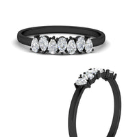 Half Carat 7 Stone Wedding Band Diamond Teardrop