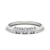 Half Carat 7 Stone Wedding Band Diamond Teardrop
