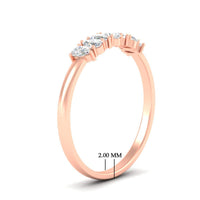 Half Carat 7 Stone Wedding Band Diamond Teardrop