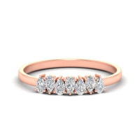 Half Carat 7 Stone Wedding Band Diamond Teardrop