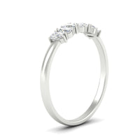 Half Carat 7 Stone Wedding Band Diamond Teardrop