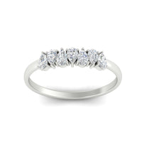 Half Carat 7 Stone Wedding Band Diamond Teardrop