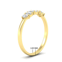 Half Carat 7 Stone Wedding Band Diamond Teardrop