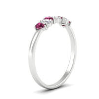 Half Carat 7 Stone Wedding Band Diamond Teardrop
