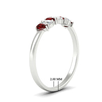 Half Carat 7 Stone Wedding Band Diamond Teardrop
