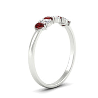 Half Carat 7 Stone Wedding Band Diamond Teardrop