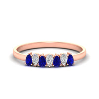 Half Carat 7 Stone Wedding Band Diamond Teardrop