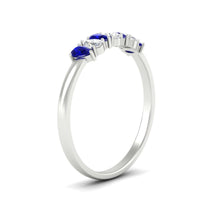 Half Carat 7 Stone Wedding Band Diamond Teardrop