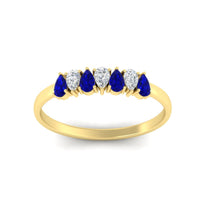 Half Carat 7 Stone Wedding Band Diamond Teardrop