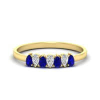 Half Carat 7 Stone Wedding Band Diamond Teardrop