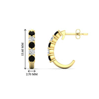 Half Huggie Hoop Earring