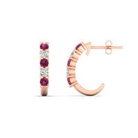 Half Huggie Hoop Earring