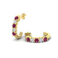 Half Huggie Hoop Earring