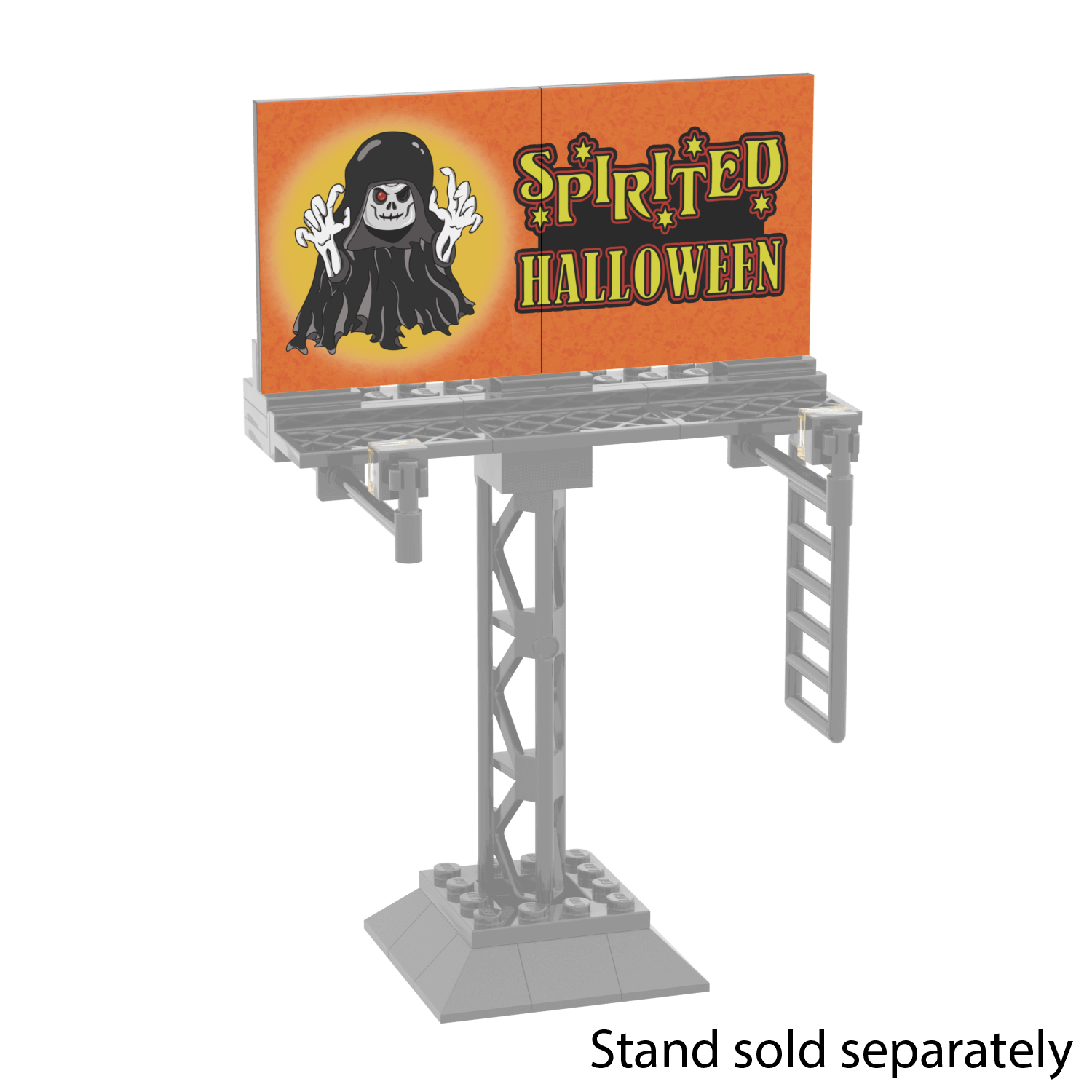 "Spirted Halloween" Store Billboard  - Halloween - Custom Printed - Made Using LEGO ® Parts
