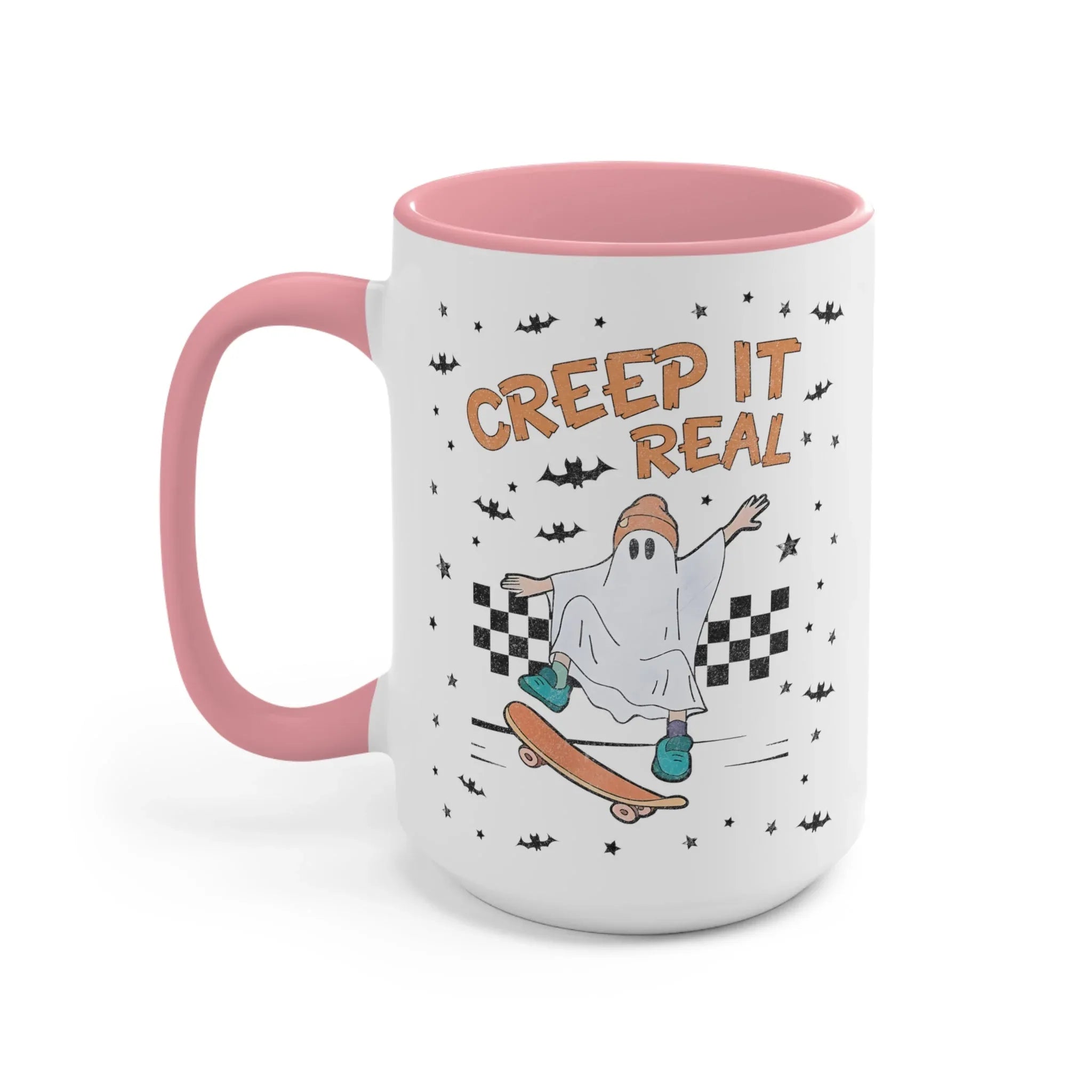 Halloween Coffee Mug: Creep it Real | Distressed Retro Aesthetic Gift for Spooky Season - BIG FRENCHIES