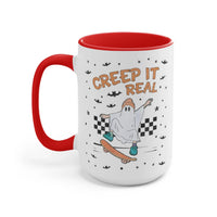 Halloween Coffee Mug: Creep it Real | Distressed Retro Aesthetic Gift for Spooky Season - BIG FRENCHIES