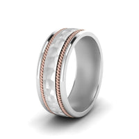 Hammered 2 Tone Mens Band