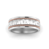 Hammered 2 Tone Mens Band
