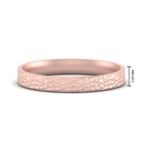 Hammered Wedding Band Comfort Fit 5 mm