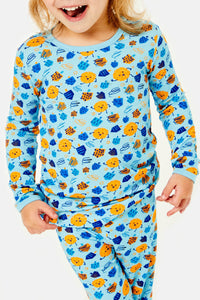 Long Sleeve Pajama Set - Dreidels