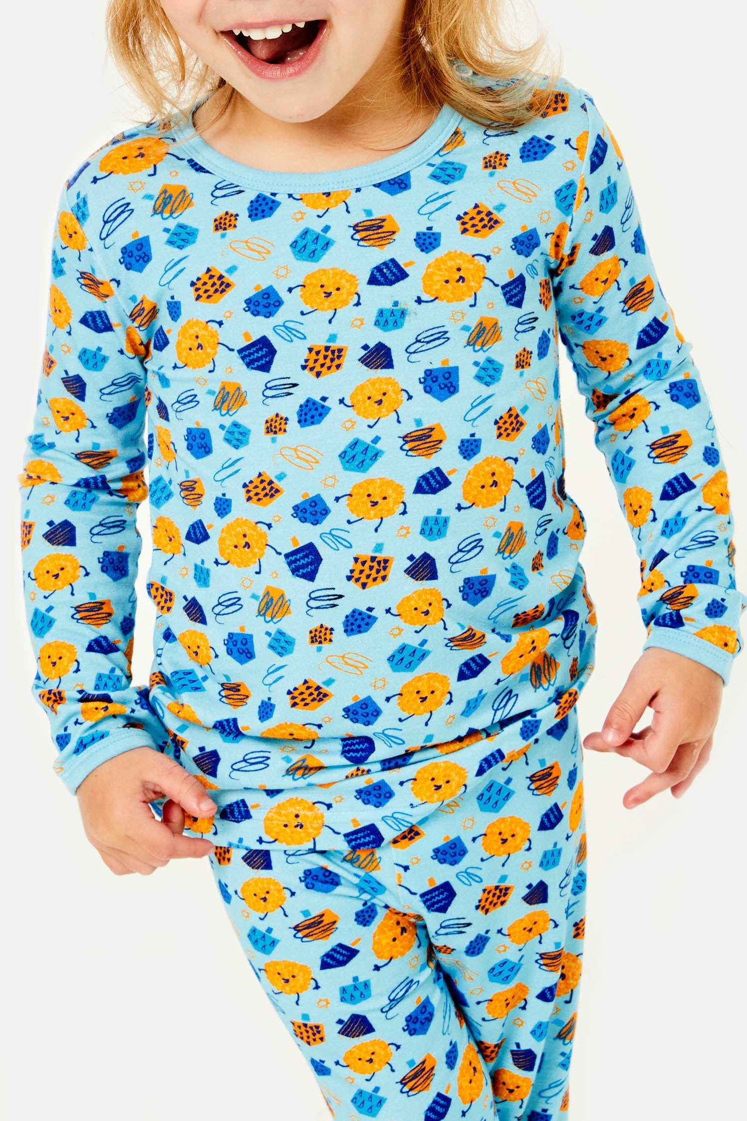 Long Sleeve Pajama Set - Dreidels