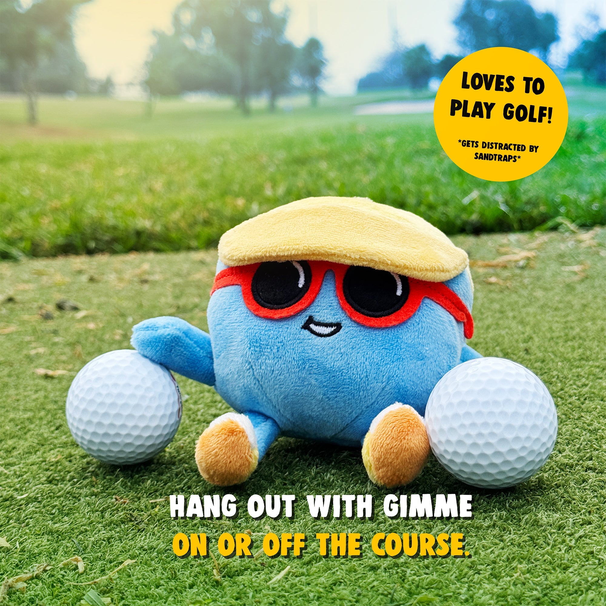 Play Nine Plush Golf Ball 4” Gimme Character
