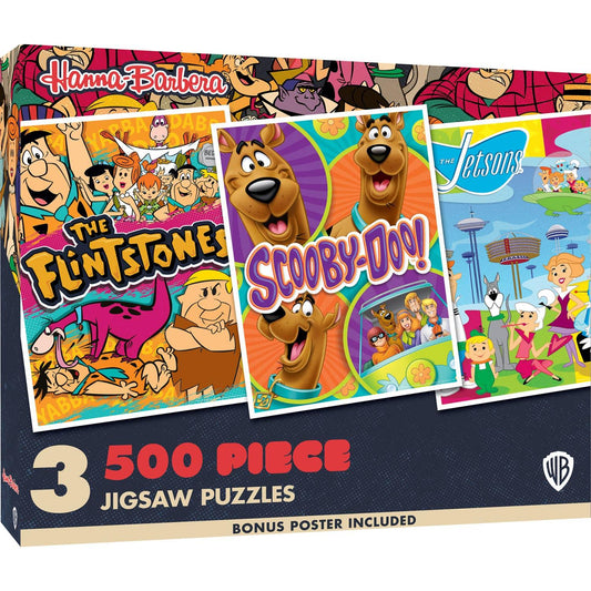 Hanna-Barbera 3-Pack 500 Piece Puzzles by Masterpieces - BIG FRENCHIES