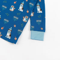 Hanukkah Pets (Long Sleeve PJ) - Blue - BIG FRENCHIES