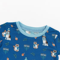 Hanukkah Pets (Long Sleeve PJ) - Blue - BIG FRENCHIES