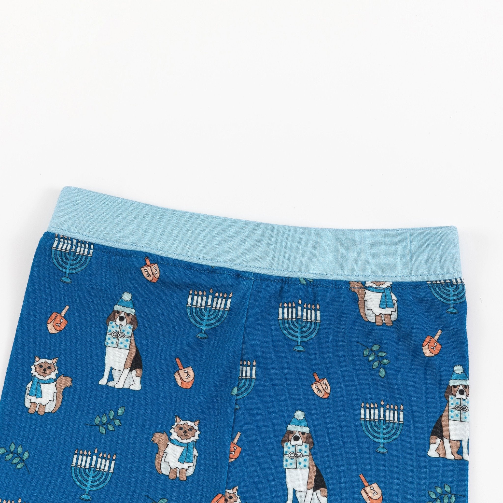 Hanukkah Pets (Long Sleeve PJ) - Blue - BIG FRENCHIES