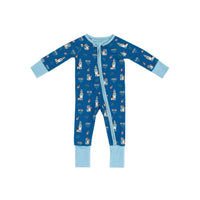 Hanukkah Pets (Convertible Zip Footies) - Blue - BIG FRENCHIES