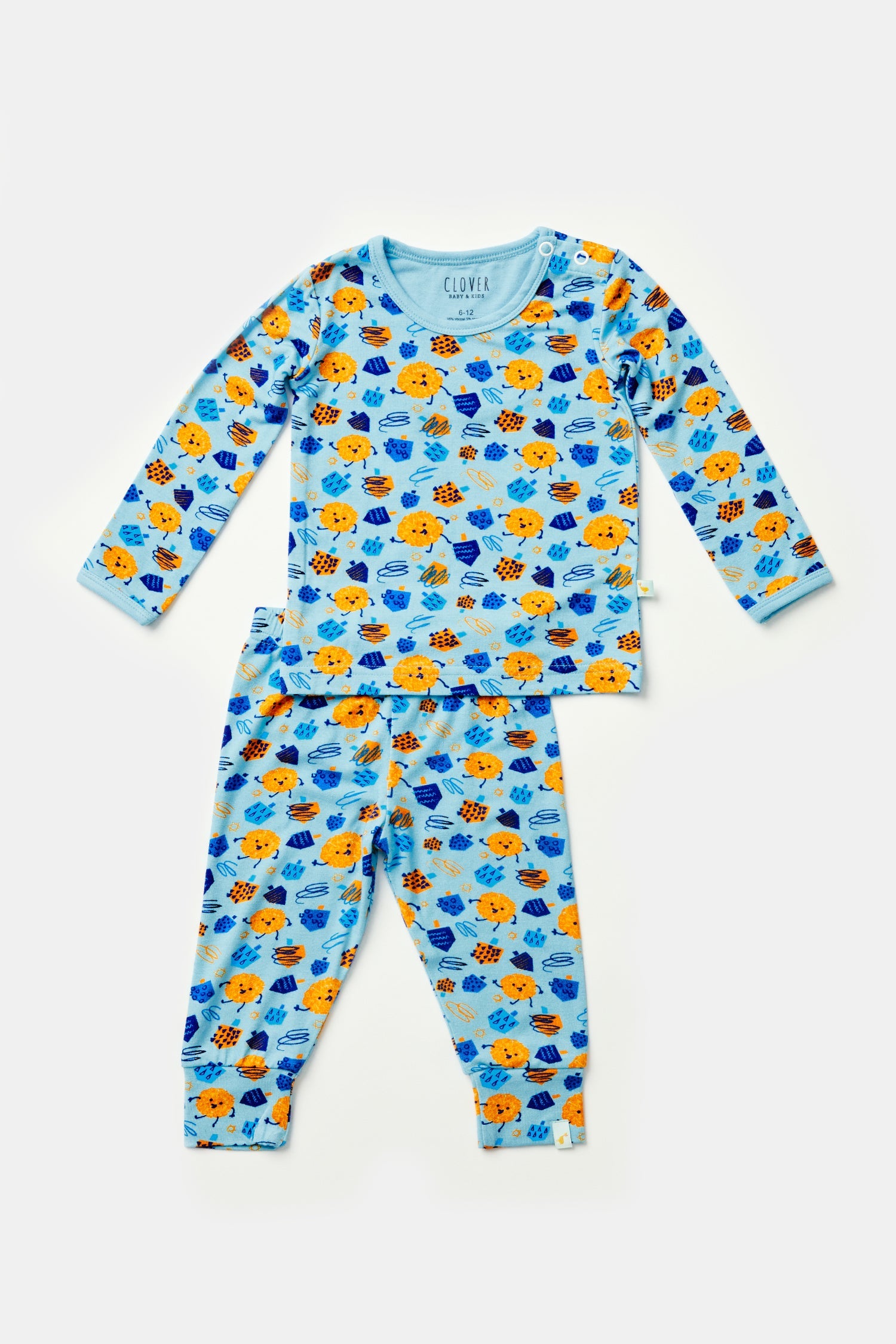 Long Sleeve Pajama Set - Dreidels