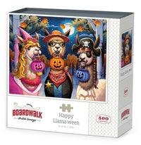 Happy Llama-ween 500 Piece Jigsaw Puzzle | Boardwalk Puzzles - BIG FRENCHIES