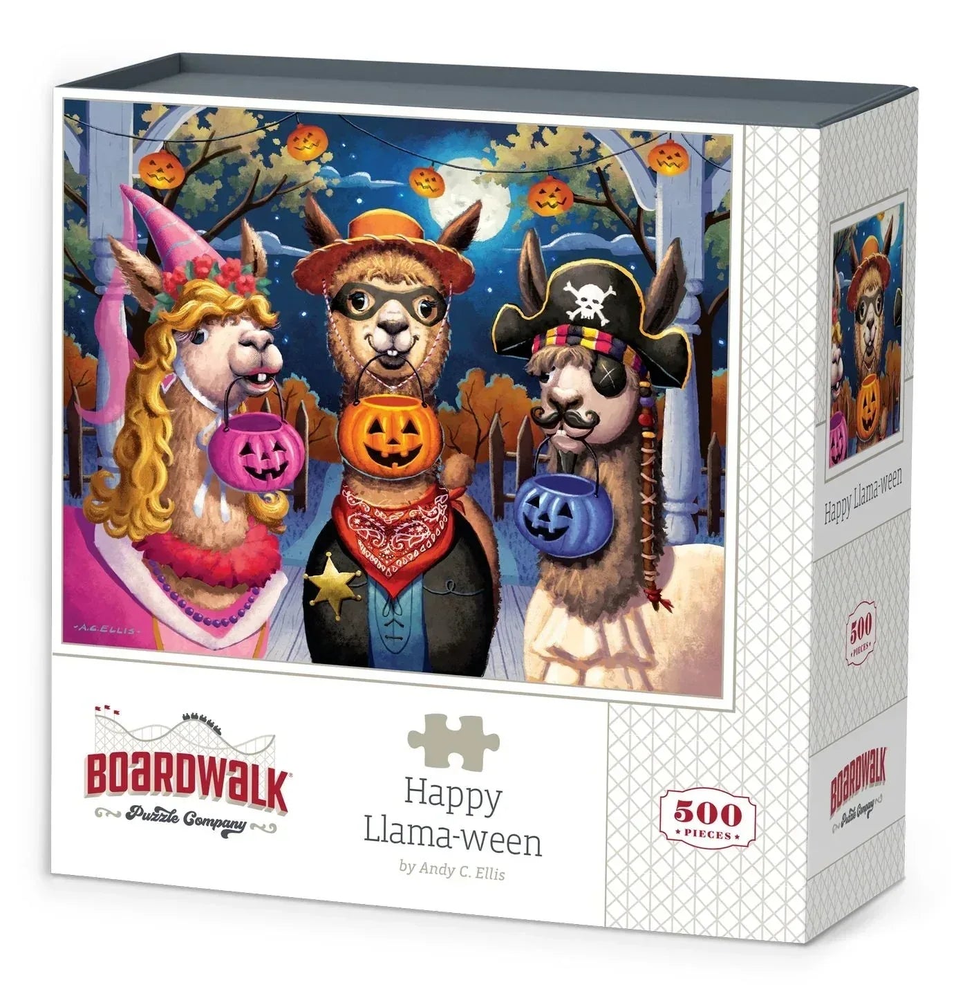 Happy Llama-ween 500 Piece Jigsaw Puzzle | Boardwalk Puzzles - BIG FRENCHIES