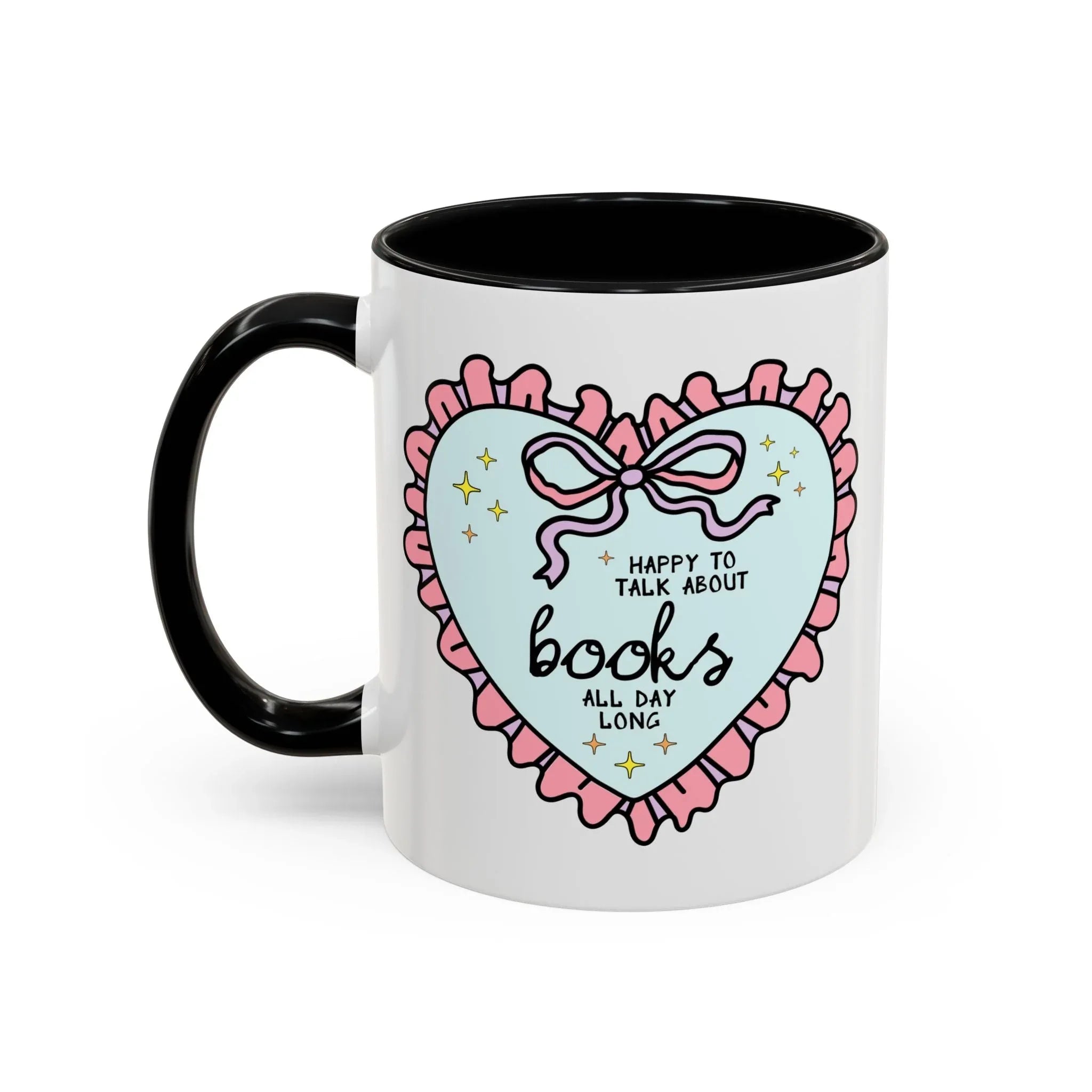 Happy to Talk About Books All Day Long Coffee Mug - BIG FRENCHIES