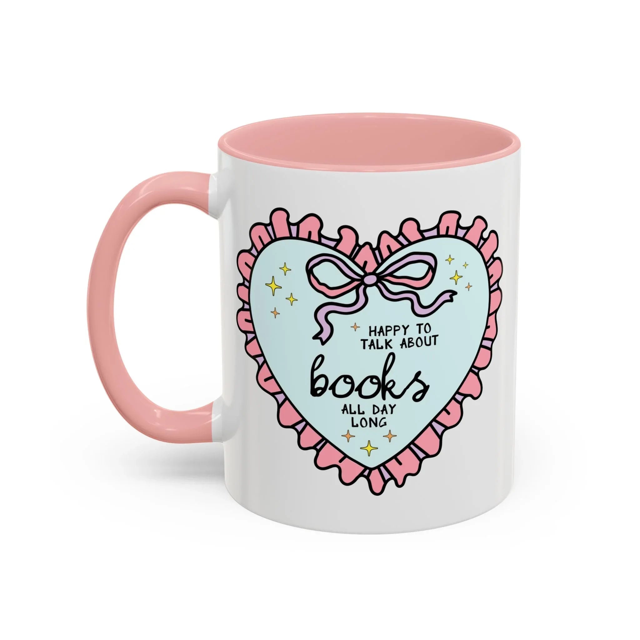 Happy to Talk About Books All Day Long Coffee Mug - BIG FRENCHIES