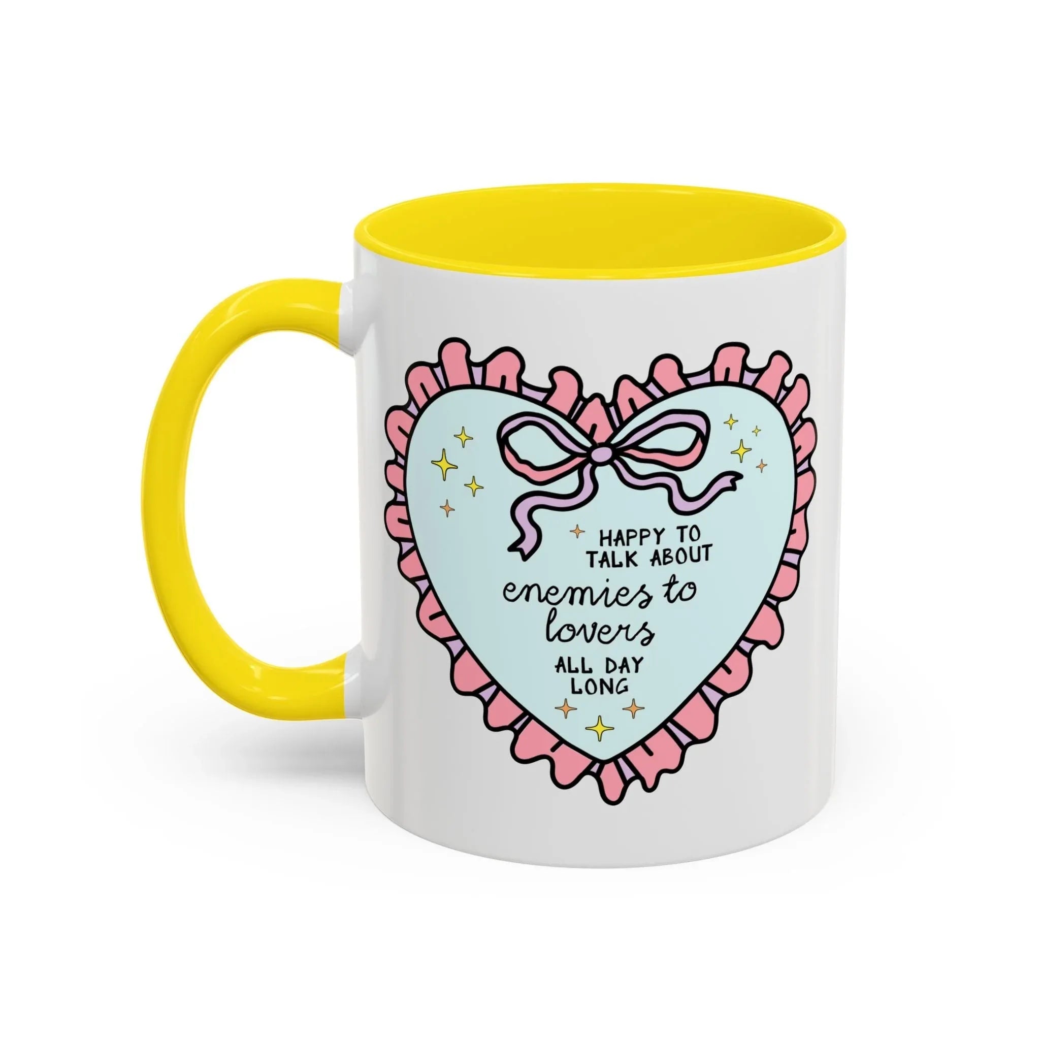 Happy to Talk About Enemies to Lovers All Day Long Coffee Mug - BIG FRENCHIES